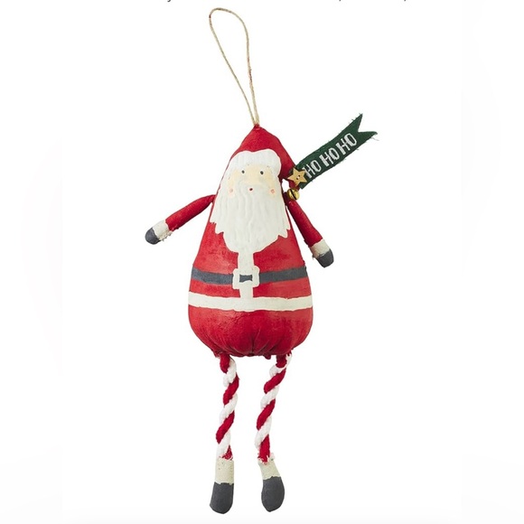 ▪️NWT Mud Pie Holiday Santa Christmas Ornament-Ho Ho Ho - Picture 1 of 5
